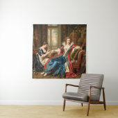 Rococo Secrets: koninklijke schoonheid in een pale Wandkleed (In situ)