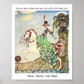 Rococo sprookje prinses horseback poster (Voorkant)