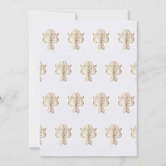 Rococo stijl Franse  huwelijksuitnodiging Kaart (Achterkant)