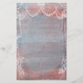 Rococo Style French Blue & Pink Briefpapier (Voorkant)