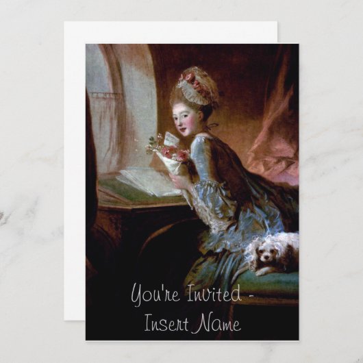 Rococo Style Kaart (Voorkant / Achterkant)