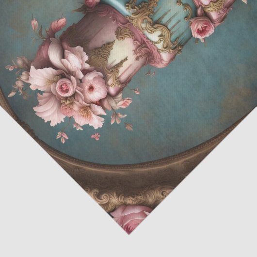 Rococo Tiered Parijse Taart 2 Decoupage Papier (Detail)