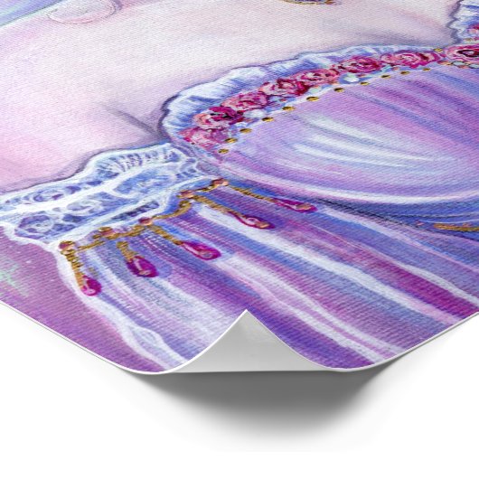 Rococo valentijn fantasy art van Renee Lavoie Poster (Hoek)