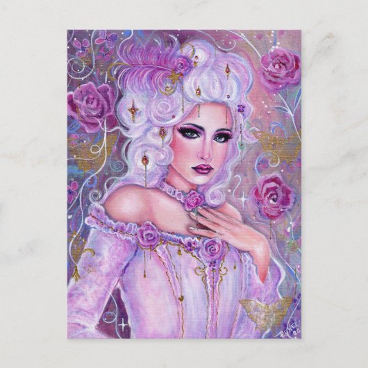 Rococo valentine fantasy art by Renee Lavoie Briefkaart (Voorkant)