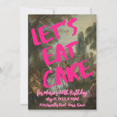 Rococo verjaardagsfeestje Marie Antoinette Bold Pi Kaart (Voorkant)