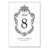 Rococo Vintage bruiloft Kaart (Achterkant)