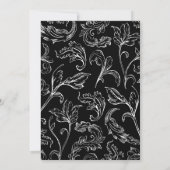 Rococo Vintage Monogram Bruiloft Kaart (Achterkant)