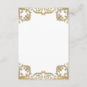  Rococo Vintage Wedding Details Informatiekaartje (Achterkant)