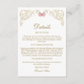  Rococo Vintage Wedding Details Informatiekaartje (Voorkant)