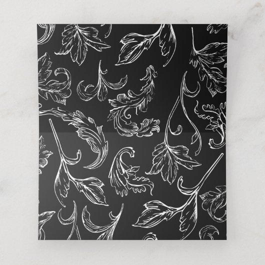 Rococo Vintage Wedding RSVP Plaatskaartje (Binnenkant ongevouwen)