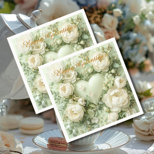 Rococo Vlinder Tuin Galentine Bloemrijke Elegantie Servet