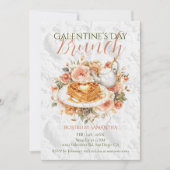 Rococo Waffle Tea Galentine Brunch Floral Elegance Kaart (Voorkant)
