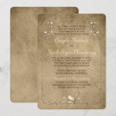  Rococo Wallpaper Floral Wedding Invitation Kaart (Voorkant / Achterkant)