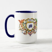 Rocococo Cartouche Naam & Monogram van Draken Mok (Links)