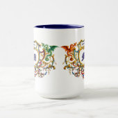 Rocococo Cartouche Naam & Monogram van Draken Mok (Midden)