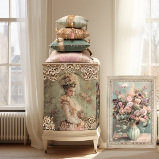 Rococoportret,  Victoriaans vrouw Tissuepapier