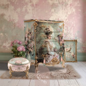 Rococoportret,  Victoriaans vrouw Tissuepapier