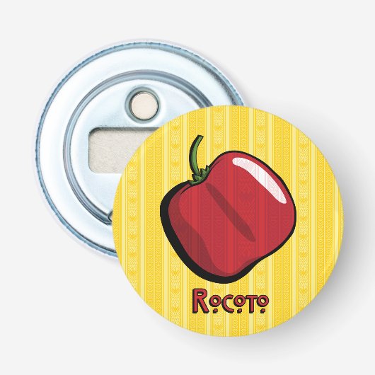 Rocoto Chili Pepper Bottle Open Button Flesopener (Voorkant)