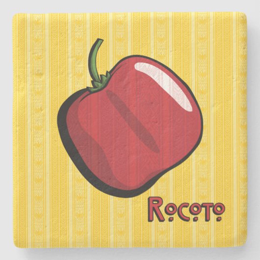 Rocoto Chili Pepper Stone Onderzetter (Voorkant)
