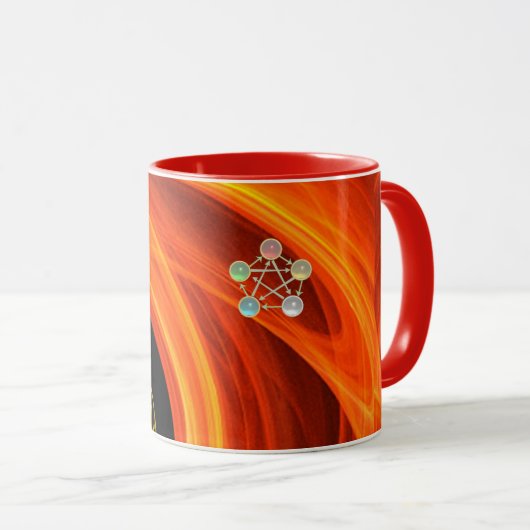 ROD ASCLEPIUS,7 CHAKRA'S, YOGA HOLISTISCH Sinaasap Mok (Voorkant rechts)