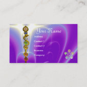 ROD ASCLEPIUS,7 CHAKRA'S, YOGA INSTRUCTEUR Paarse Visitekaartje (Voorkant)