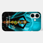 ROD ASCLEPIUS,7 CHAKRAS YOGA LOTUS POSE Blue Case-Mate iPhone Case (Achterkant (horizontaal))