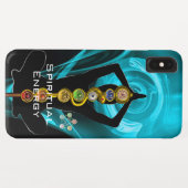 ROD ASCLEPIUS,7 CHAKRAS YOGA LOTUS POSE Blue Case-Mate iPhone Case (Achterkant (horizontaal))