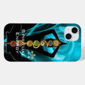 ROD ASCLEPIUS,7 CHAKRAS YOGA LOTUS POSE Blue Case-Mate iPhone Case (Achterkant (horizontaal))