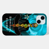 ROD ASCLEPIUS,7 CHAKRAS YOGA LOTUS POSE Blue Case-Mate iPhone Case (Achterkant (horizontaal))