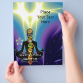 ROD ASCLEPIUS,7 CHAKRAS YOGA LOTUS POSE Blue Flyer (Hand)