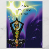 ROD ASCLEPIUS,7 CHAKRAS YOGA LOTUS POSE Blue Flyer (Achterkant)