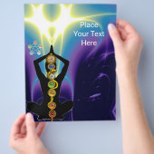 ROD ASCLEPIUS,7 CHAKRAS YOGA LOTUS POSE Blue Flyer (Hand)