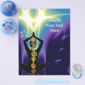 ROD ASCLEPIUS,7 CHAKRAS YOGA LOTUS POSE Blue Flyer (Enkel)