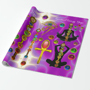 ROD ASCLEPIUS,7 CHAKRAS YOGA LOTUS POSE ,Horus Oog Cadeaupapier