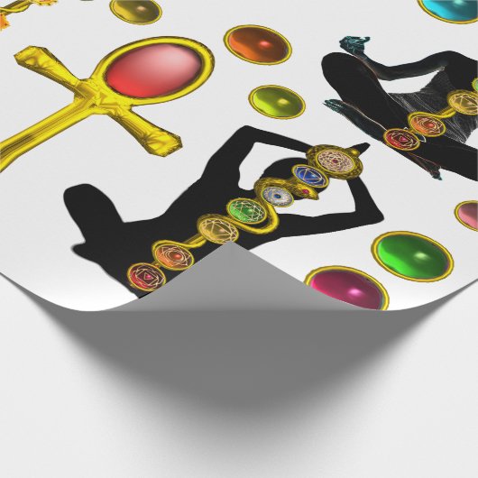 ROD ASCLEPIUS,7 CHAKRAS YOGA LOTUS POSE ,Horus Oog Cadeaupapier (Hoek)