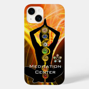 ROD ASCLEPIUS,7 CHAKRAS YOGA LOTUS POSE Yellow Case-Mate iPhone 14 Hoesje