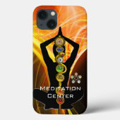 ROD ASCLEPIUS,7 CHAKRAS YOGA LOTUS POSE Yellow Case-Mate iPhone Case (Achterkant)