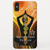 ROD ASCLEPIUS,7 CHAKRAS YOGA LOTUS POSE Yellow Case-Mate iPhone Case (Achterkant)