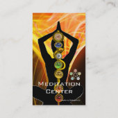 ROD ASCLEPIUS,7 CHAKRAS YOGA LOTUS POSE Yellow Visitekaartje (Achterkant)