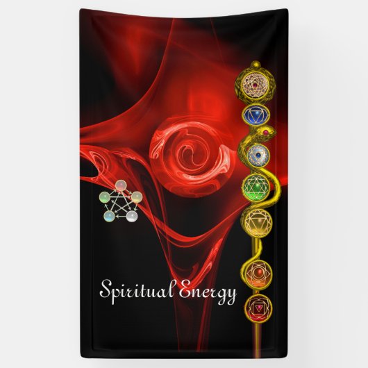 ROD ASCLEPIUS 7 CHAKRAS, YOGA, SPIRITUEEL ENERGY R SPANDOEK (Verticaal)