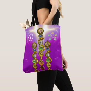ROD ASCLEPIUS 7 CHAKRAS, YOGA SPIRITUELE ENERGIE R TOTE BAG