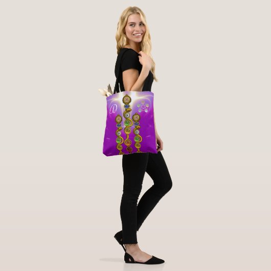 ROD ASCLEPIUS 7 CHAKRAS, YOGA SPIRITUELE ENERGIE R TOTE BAG (Op model)