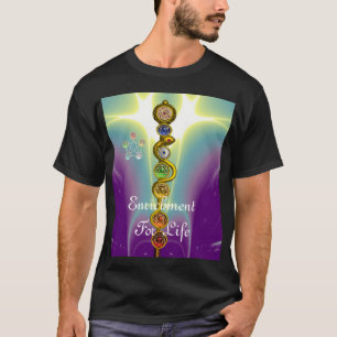 ROD ASCLEPIUS 7 CHAKRAS, YOGA, SPIRITUELE ENERGIE T-SHIRT