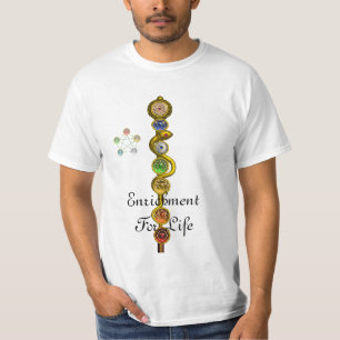ROD ASCLEPIUS 7 CHAKRAS, YOGA, SPIRITUELE ENERGIE T-SHIRT