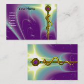 ROD ASCLEPIUS MEDISCHE GEZONDHEIDSZORG Paars Visitekaartje (Voorkant / Achterkant)