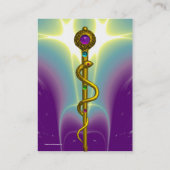 ROD ASCLEPIUS MEDISCHE GEZONDHEIDSZORG Paars Visitekaartje (Achterkant)