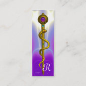 ROD ASCLEPIUS MEDISCHE HOOGTE Monogram Violet Mini Visitekaartje (Achterkant)