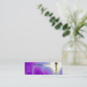 ROD ASCLEPIUS MEDISCHE HOOGTE Monogram Violet Mini Visitekaartje (Staand voorkant)