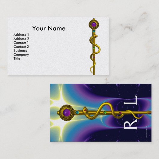 ROD ASCLEPIUS MEDISCHE VERWARMING Monogram Wit P Visitekaartje (Voorkant / Achterkant)