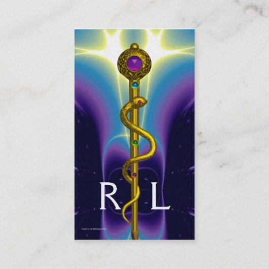 ROD ASCLEPIUS MEDISCHE VERWARMING Monogram Wit P Visitekaartje (Achterkant)